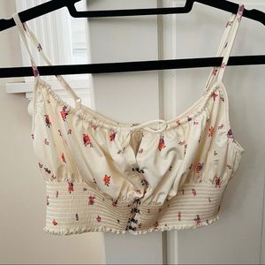 Cream Floral Urban Outfitter Tank